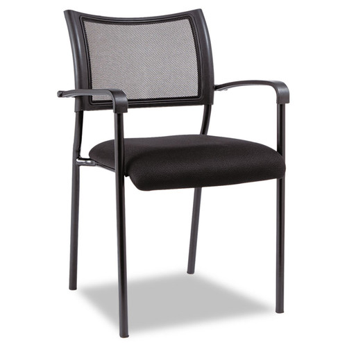 Alera Eikon Series Stacking Mesh Guest Chair, 20.86" x 24.01" x 33.07", Black Seat, Black Back, Black Base, 2/Carton [SKU: ALEEK43ME10B]