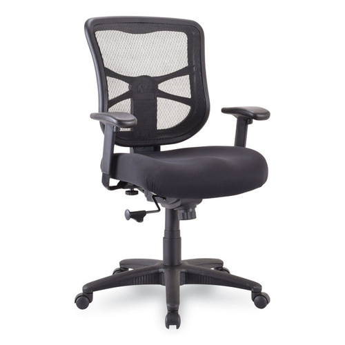 Alera Elusion Series Mesh Mid-Back Swivel/Tilt Chair, Supports Up to 275 lb, 17.9" to 21.8" Seat Height, Black [SKU: ALEEL42BME10B]