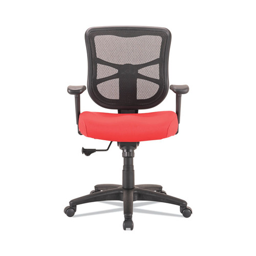 Alera Elusion Series Mesh Mid-Back Swivel/Tilt Chair, Supports Up to 275 lb, 17.9" to 21.8" Seat Height, Red [SKU: ALEEL42BME30B]