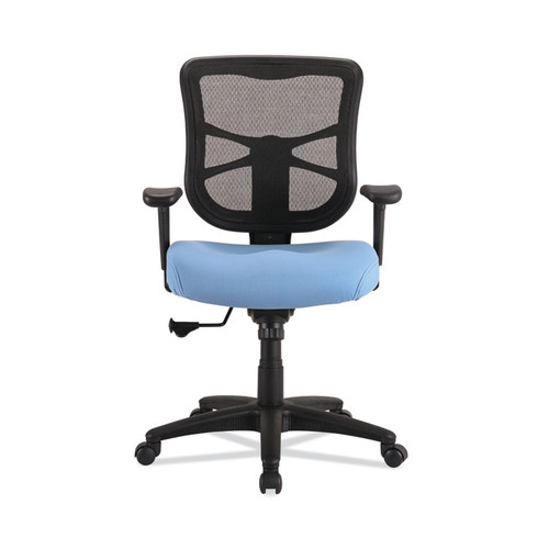 Alera Elusion Series Mesh Mid-Back Swivel/Tilt Chair, Supports Up to 275 lb, 17.9" to 21.8" Seat Height, Light Blue Seat [SKU: ALEEL42BME70B]