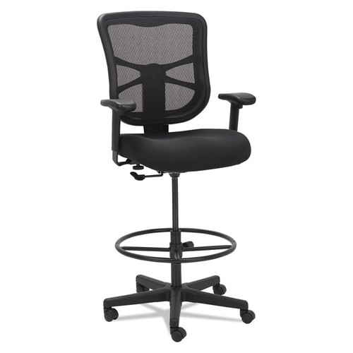 Alera Elusion Series Mesh Stool, Supports Up to 275 lb, 22.6" to 31.6" Seat Height, Black [SKU: ALEEL4614]