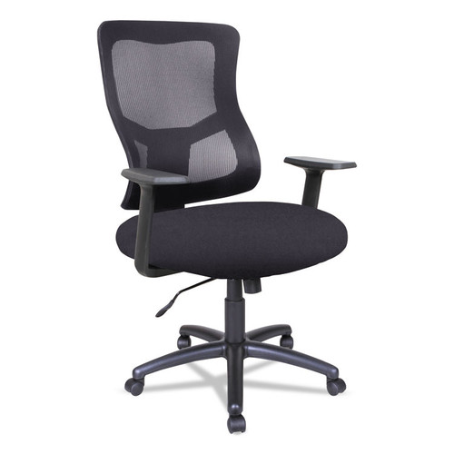 Alera Elusion II Series Mesh Mid-Back Swivel/Tilt Chair, Supports Up to 275 lb, 18.11" to 21.77" Seat Height, Black [SKU: ALEELT4214B]