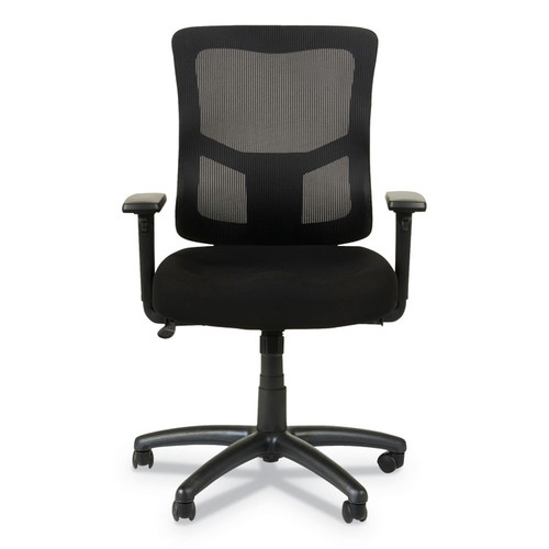 Alera Elusion II Series Mesh Mid-Back Swivel/Tilt Chair, Adjustable Arms, Supports 275lb, 17.51" to 21.06" Seat Height, Black [SKU: ALEELT4214F]