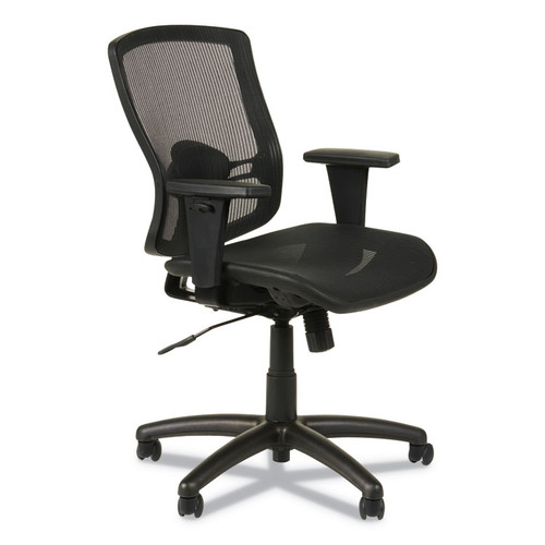 Alera Etros Series Suspension Mesh Mid-Back Synchro Tilt Chair, Supports Up to 275 lb, 15.74" to 19.68" Seat Height, Black [SKU: ALEET4218]