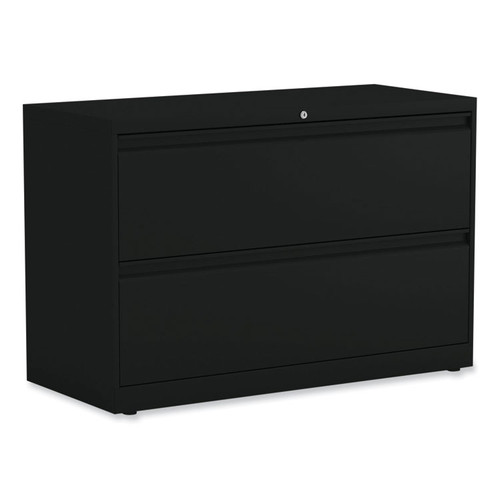 Lateral File, 2 Legal/Letter-Size File Drawers, Black, 42" x 18.63" x 28 [SKU: ALEHLF4229BL]