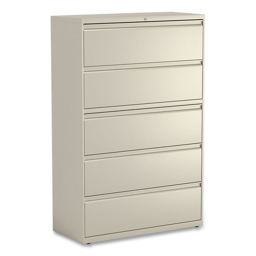 Lateral File, 5 Legal/Letter/A4/A5-Size File Drawers, Putty, 42" x 18.63" x 67.63 [SKU: ALEHLF4267PY]
