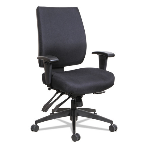 Alera Wrigley Series High Performance Mid-Back Multifunction Task Chair, Supports 275 lb, 17.91" to 21.88" Seat Height, Black [SKU: ALEHPM4201]