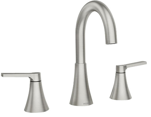 Moen Mikah 84312 Series 84312SRN Bathroom Faucet, 1.2 gpm, 2-Faucet Handle, 3-Faucet Hole, Plastic/Stainless Steel [SKU: ORG4782397]