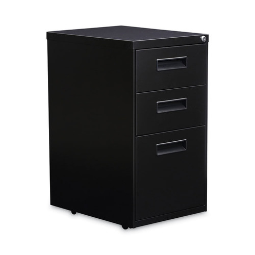 File Pedestal, Left or Right, 3-Drawers: Box/Box/File, Legal/Letter, Black, 14.96" x 19.29" x 27.75 [SKU: ALEPABBFBL]
