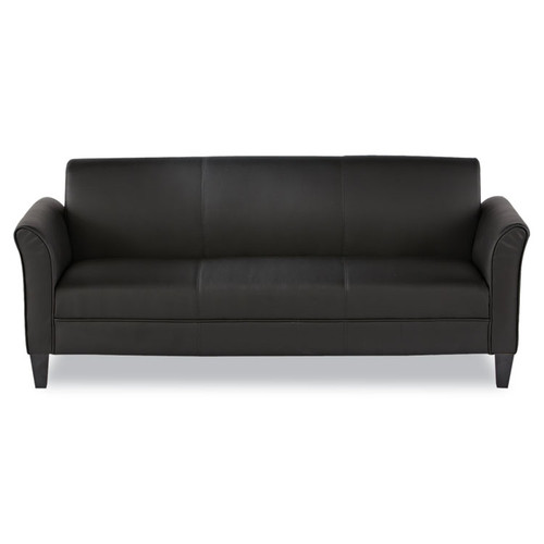 Alera Reception Lounge Furniture, 3-Cushion Sofa, 77w x 31.5d x 32h, Black [SKU: ALERL21LS10B]