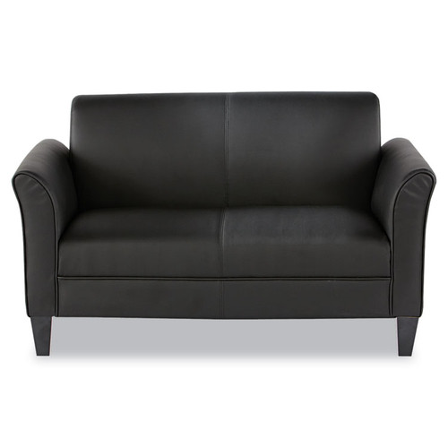 Alera Reception Lounge Furniture, Loveseat, 55.5w x 31.5d x 33.07h, Black [SKU: ALERL22LS10B]