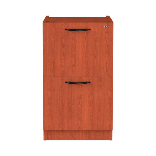 Alera Valencia Series Full Pedestal File, Left/Right, 2 Legal/Letter-Size File Drawers, Medium Cherry, 15.63" x 20.5" x 28.5 [SKU: ALEVA542822MC]
