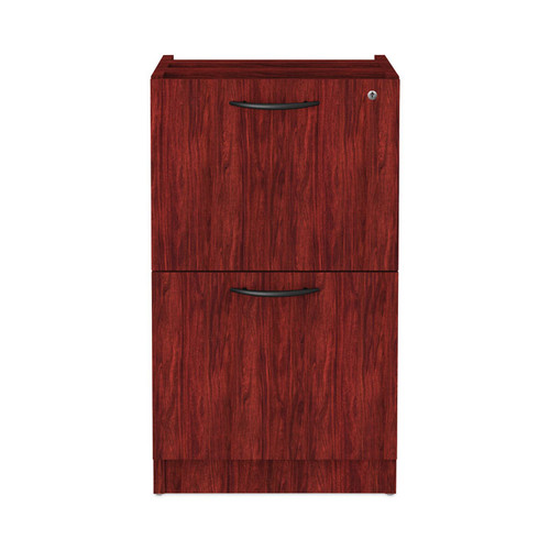 Alera Valencia Series Full Pedestal File, Left or Right, 2 Legal/Letter-Size File Drawers, Mahogany, 15.63" x 20.5" x 28.5 [SKU: ALEVA542822MY]