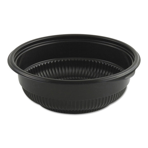 MicroRaves Incredi-Bowl Base, 16 oz, 5.75" Diameter x 2.02"h, Black, Plastic, 250/Carton [SKU: ANZ4605816]