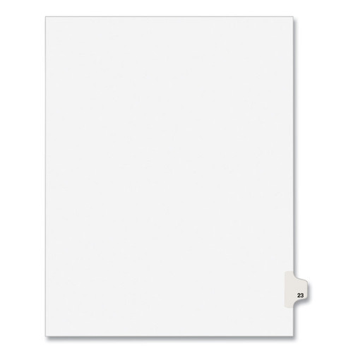 Preprinted Legal Exhibit Side Tab Index Dividers, Avery Style, 10-Tab, 23, 11 x 8.5, White, 25/Pack, (1023) [SKU: AVE01023]