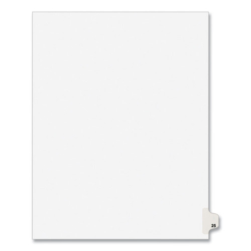 Preprinted Legal Exhibit Side Tab Index Dividers, Avery Style, 10-Tab, 25, 11 x 8.5, White, 25/Pack, (1025) [SKU: AVE01025]