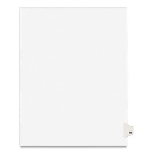 Preprinted Legal Exhibit Side Tab Index Dividers, Avery Style, 10-Tab, 49, 11 x 8.5, White, 25/Pack, (1049) [SKU: AVE01049]