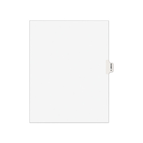 Avery-Style Preprinted Legal Side Tab Divider, 26-Tab, Exhibit E, 11 x 8.5, White, 25/Pack, (1375) [SKU: AVE01375]