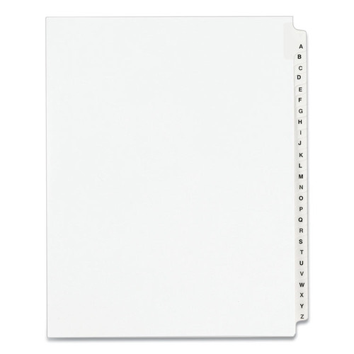 Preprinted Legal Exhibit Side Tab Index Dividers, Avery Style, 26-Tab, A to Z, 11 x 8.5, White, 1 Set, (1400) [SKU: AVE01400]