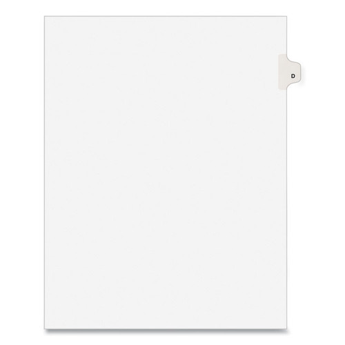 Preprinted Legal Exhibit Side Tab Index Dividers, Avery Style, 26-Tab, D, 11 x 8.5, White, 25/Pack, (1404) [SKU: AVE01404]