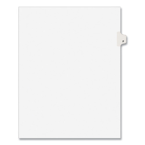 Preprinted Legal Exhibit Side Tab Index Dividers, Avery Style, 26-Tab, F, 11 x 8.5, White, 25/Pack, (1406) [SKU: AVE01406]