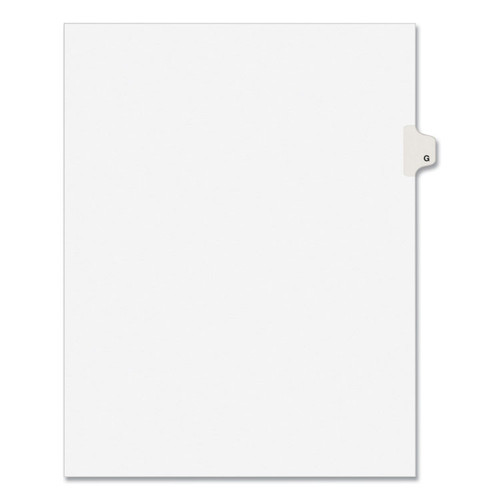 Preprinted Legal Exhibit Side Tab Index Dividers, Avery Style, 26-Tab, G, 11 x 8.5, White, 25/Pack, (1407) [SKU: AVE01407]