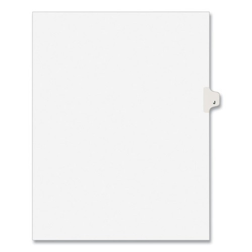 Preprinted Legal Exhibit Side Tab Index Dividers, Avery Style, 26-Tab, J, 11 x 8.5, White, 25/Pack, (1410) [SKU: AVE01410]