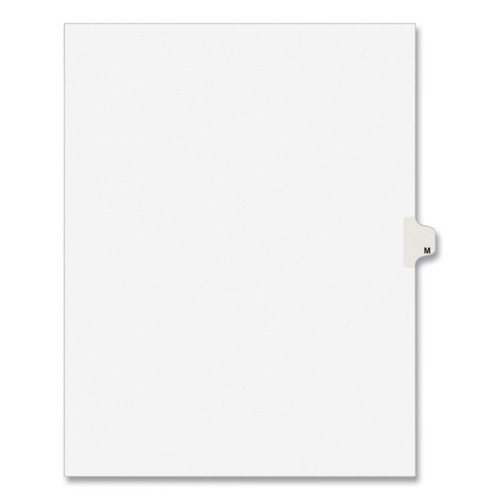 Preprinted Legal Exhibit Side Tab Index Dividers, Avery Style, 26-Tab, M, 11 x 8.5, White, 25/Pack, (1413) [SKU: AVE01413]
