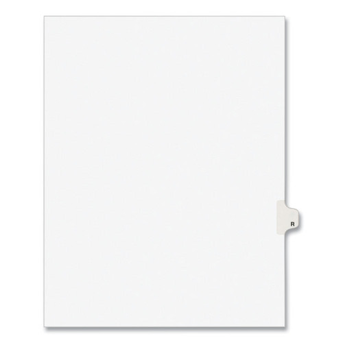 Preprinted Legal Exhibit Side Tab Index Dividers, Avery Style, 26-Tab, R, 11 x 8.5, White, 25/Pack, (1418) [SKU: AVE01418]