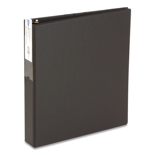 Economy Non-View Binder with Round Rings, 3 Rings, 2" Capacity, 11 x 8.5, Black, (4501) [SKU: AVE04501]
