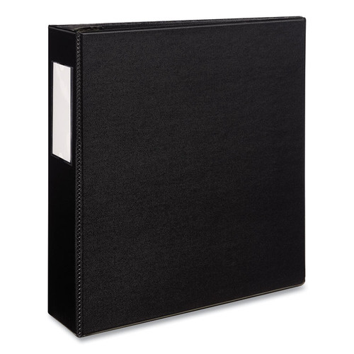 Durable Non-View Binder with DuraHinge and EZD Rings, 3 Rings, 3" Capacity, 11 x 8.5, Black, (8702) [SKU: AVE08702]