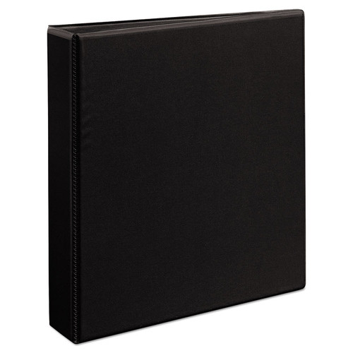 Durable View Binder with DuraHinge and EZD Rings, 3 Rings, 1.5" Capacity, 11 x 8.5, Black, (9400) [SKU: AVE09400]