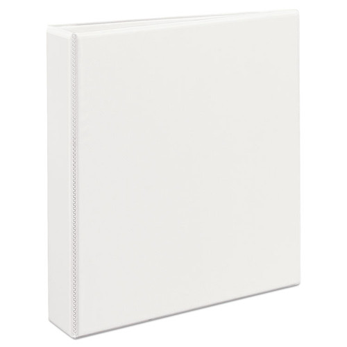Durable View Binder with DuraHinge and EZD Rings, 3 Rings, 1.5" Capacity, 11 x 8.5, White, (9401) [SKU: AVE09401]