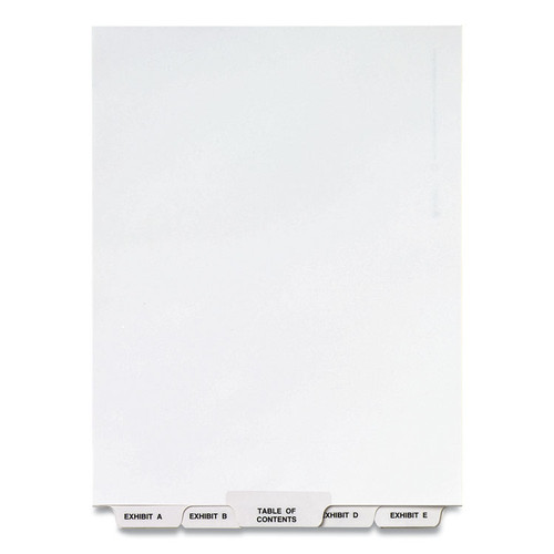 Preprinted Legal Exhibit Bottom Tab Index Dividers, Avery Style, 27-Tab, Exhibit A to Exhibit Z, 11 x 8.5, White, 1 Set [SKU: AVE11376]