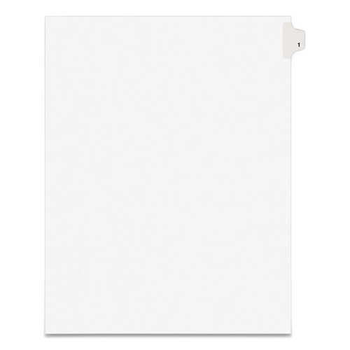Preprinted Legal Exhibit Side Tab Index Dividers, Avery Style, 10-Tab, 1, 11 x 8.5, White, 25/Pack [SKU: AVE11911]