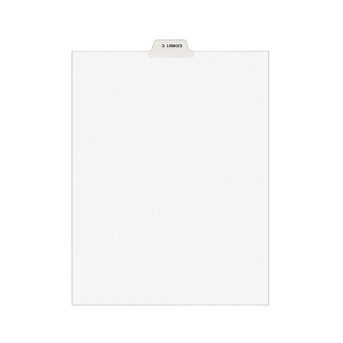 Avery-Style Preprinted Legal Bottom Tab Divider, 26-Tab, Exhibit C, 11 x 8.5, White, 25/PK [SKU: AVE11942]