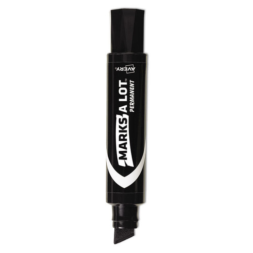 MARKS A LOT Extra-Large Desk-Style Permanent Marker, Extra-Broad Chisel Tip, Black (24148) [SKU: AVE24148]