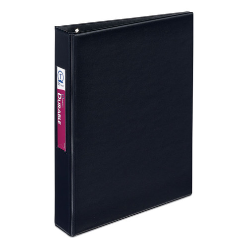 Mini Size Durable Non-View Binder with Round Rings, 3 Rings, 1" Capacity, 8.5 x 5.5, Black [SKU: AVE27257]