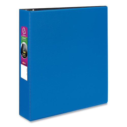Durable Non-View Binder with DuraHinge and Slant Rings, 3 Rings, 2" Capacity, 11 x 8.5, Blue [SKU: AVE27551]