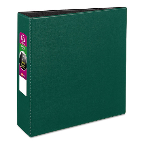 Durable Non-View Binder with DuraHinge and Slant Rings, 3 Rings, 3" Capacity, 11 x 8.5, Green [SKU: AVE27653]