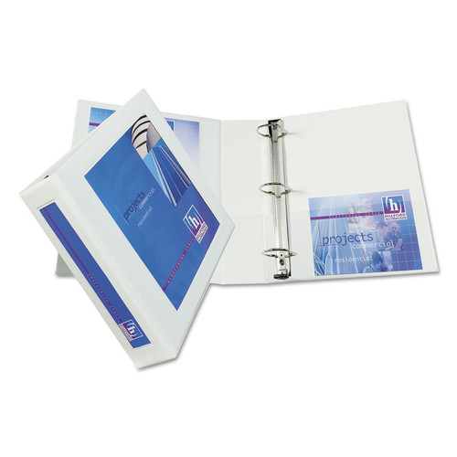 Framed View Heavy-Duty Binders, 3 Rings, 2" Capacity, 11 x 8.5, White [SKU: AVE68036]
