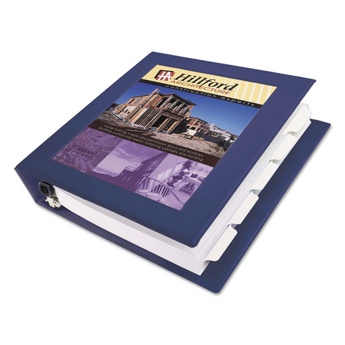 Framed View Heavy-Duty Binders, 3 Rings, 1.5" Capacity, 11 x 8.5, Navy Blue [SKU: AVE68059]