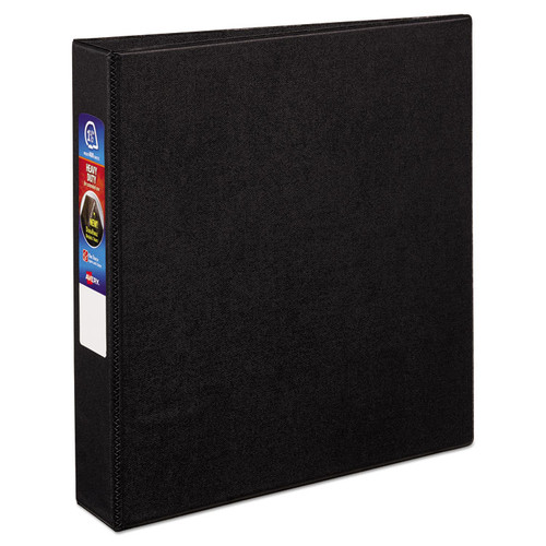 Heavy-Duty Non-View Binder with DuraHinge and One Touch EZD Rings, 3 Rings, 1.5" Capacity, 11 x 8.5, Black [SKU: AVE79985]