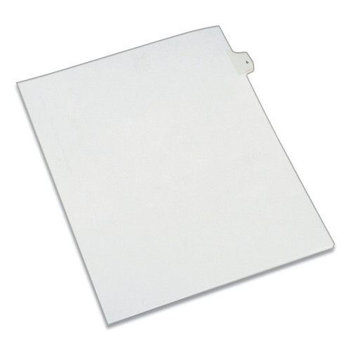 Preprinted Legal Exhibit Side Tab Index Dividers, Allstate Style, 10-Tab, 5, 11 x 8.5, White, 25/Pack [SKU: AVE82203]