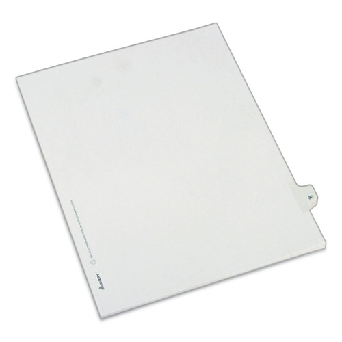 Preprinted Legal Exhibit Side Tab Index Dividers, Allstate Style, 10-Tab, 30, 11 x 8.5, White, 25/Pack [SKU: AVE82228]