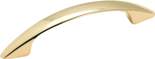 Amerock BP34163 Cabinet Pull, 4-1/16 in L Handle, 3/4 in H Handle, 3/4 in Projection, Zinc, Polished Brass [SKU: ORG6242010]