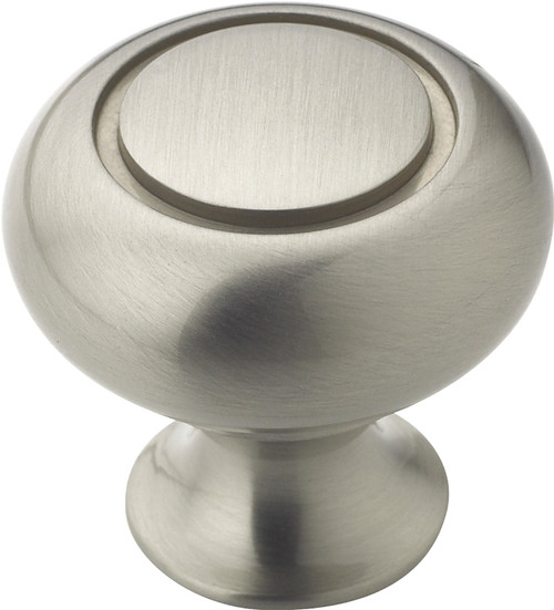 Amerock BP53011G10 Cabinet Knob, 1-3/16 in Projection, Zinc, Satin Nickel [SKU: ORG7486400]