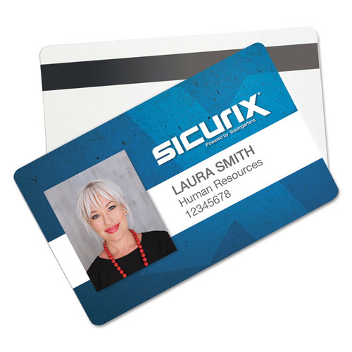 SICURIX Blank ID Card with Magnetic Strip, 2 1/8 x 3 3/8, White, 100/Pack [SKU: BAU80340]