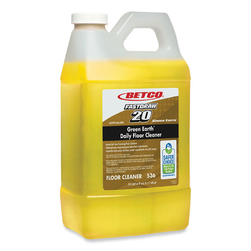 Green Earth Daily Floor Cleaner, 2 L Bottle, Unscented, 4/Carton [SKU: BET5364700]