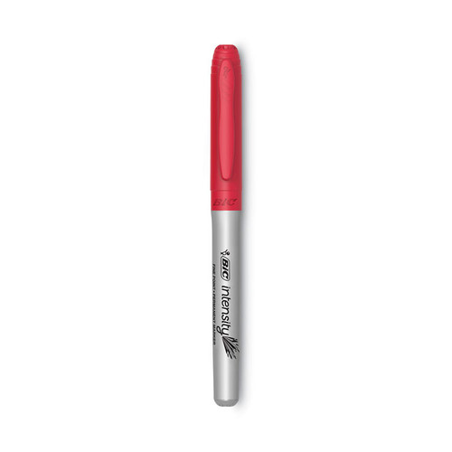 Intensity Fine Tip Permanent Marker, Fine Bullet Tip, Rambunctious Red, Dozen [SKU: BICGPM11RD]